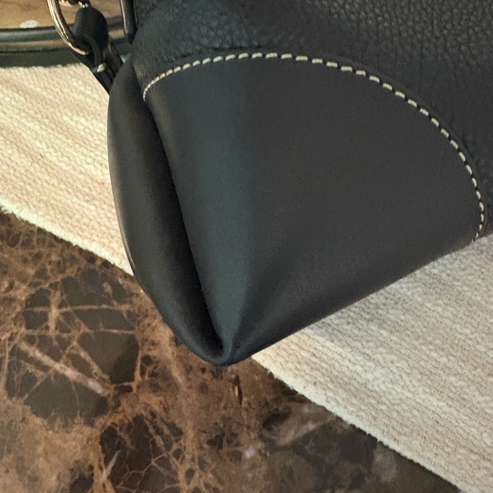 Dooney & Bourke Black Pebble leather w/Florentine trim 30 satchel - Picture 5 of 5